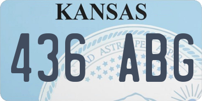 KS license plate 436ABG