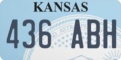 KS license plate 436ABH