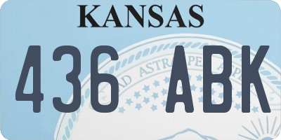 KS license plate 436ABK