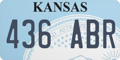 KS license plate 436ABR