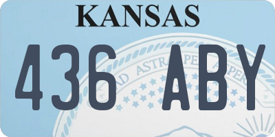 KS license plate 436ABY
