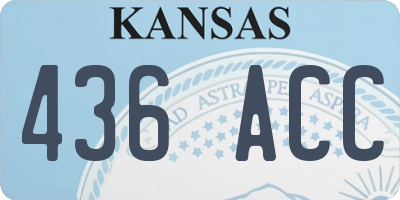 KS license plate 436ACC