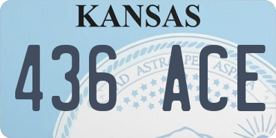KS license plate 436ACE