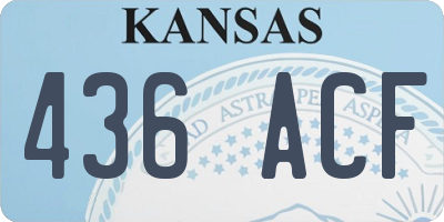 KS license plate 436ACF