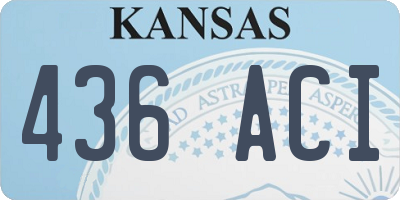 KS license plate 436ACI