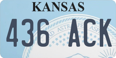 KS license plate 436ACK