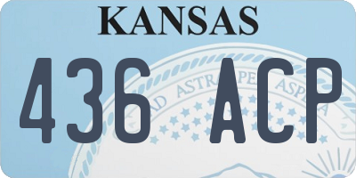KS license plate 436ACP