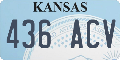 KS license plate 436ACV