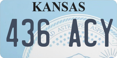 KS license plate 436ACY