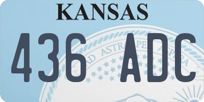 KS license plate 436ADC