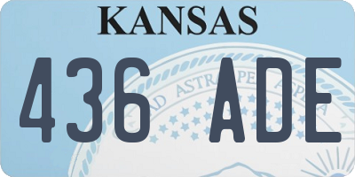 KS license plate 436ADE