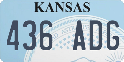 KS license plate 436ADG