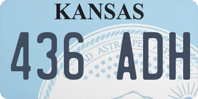 KS license plate 436ADH
