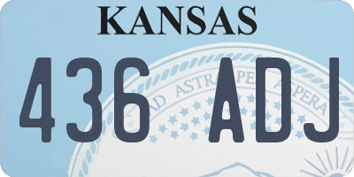 KS license plate 436ADJ