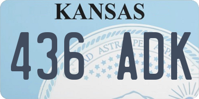 KS license plate 436ADK