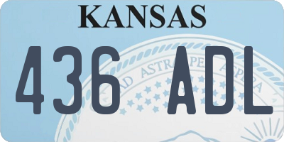KS license plate 436ADL