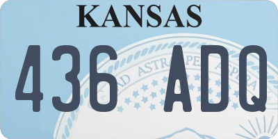 KS license plate 436ADQ