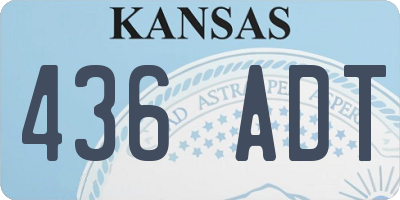 KS license plate 436ADT