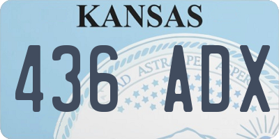 KS license plate 436ADX