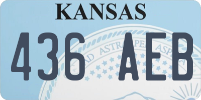 KS license plate 436AEB