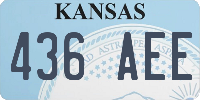 KS license plate 436AEE
