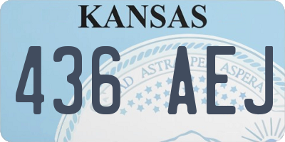 KS license plate 436AEJ