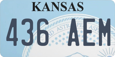 KS license plate 436AEM