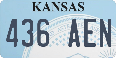KS license plate 436AEN