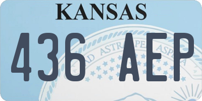 KS license plate 436AEP