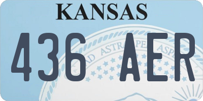 KS license plate 436AER