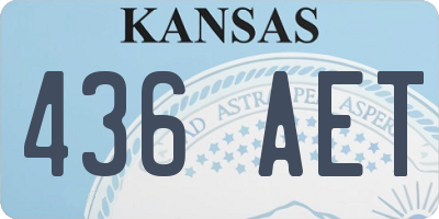 KS license plate 436AET