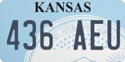 KS license plate 436AEU