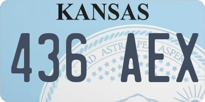 KS license plate 436AEX
