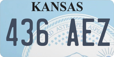KS license plate 436AEZ