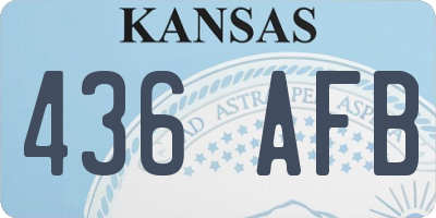 KS license plate 436AFB