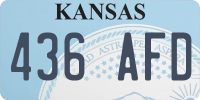 KS license plate 436AFD