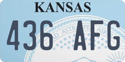 KS license plate 436AFG