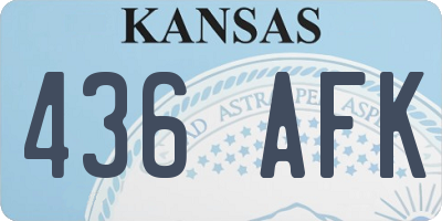 KS license plate 436AFK