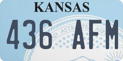 KS license plate 436AFM