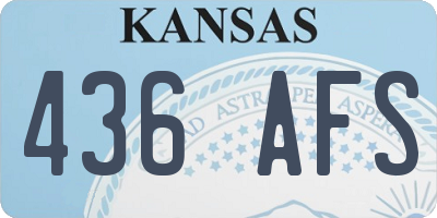 KS license plate 436AFS