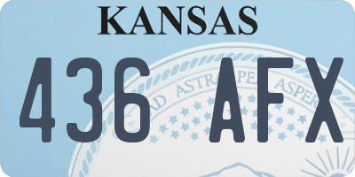 KS license plate 436AFX