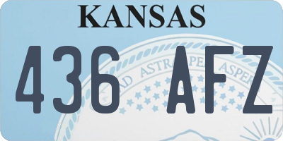 KS license plate 436AFZ