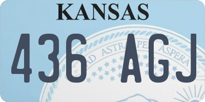KS license plate 436AGJ