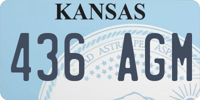 KS license plate 436AGM