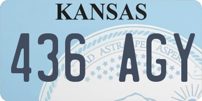 KS license plate 436AGY