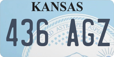 KS license plate 436AGZ