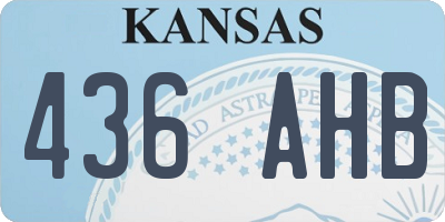 KS license plate 436AHB