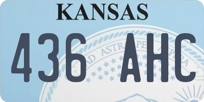 KS license plate 436AHC