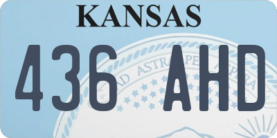 KS license plate 436AHD