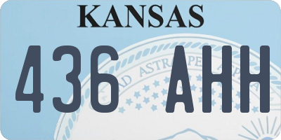 KS license plate 436AHH